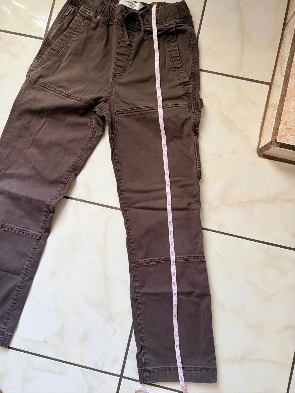 Hollister Kids Brown Cargo Drawstring Pants